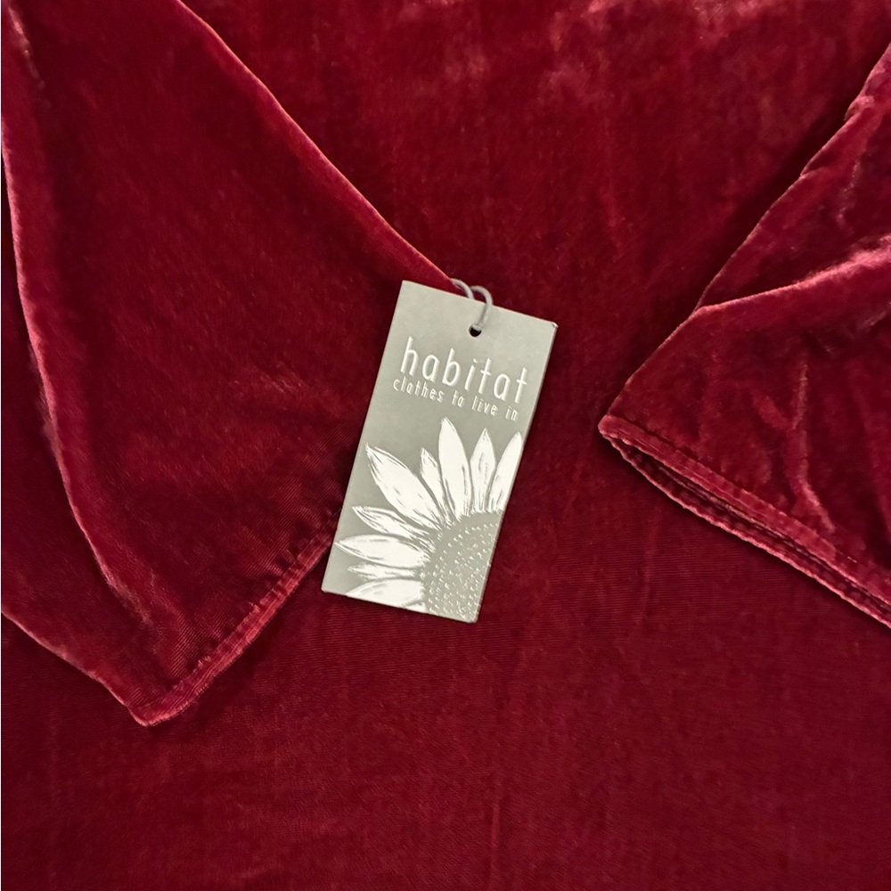 Habitat Women's Velvet Cowl Neck Sweater - Deep Red NWT - Picture 2 of 5
